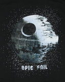 Star Wars Men's Death Star Epic Fail Adult Short Sleeve T-Shirt (Medium)