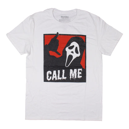 Ghostface Men's Call Me Hand Gesture Short Sleeve T-Shirt