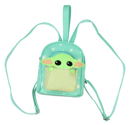 Star Wars The Mandalorian Baby Grogu The Child Micro Mini Backpack Shoulder Bag 9"