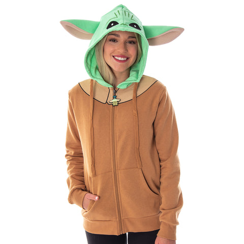 Star Wars Baby Yoda Juniors The Child Character Costume Zip Hoodie– Seven  Times Six