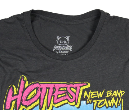 Aggretsuko Mens' Hottest New Band In Town OTMGirls Graphic Print T-shirt