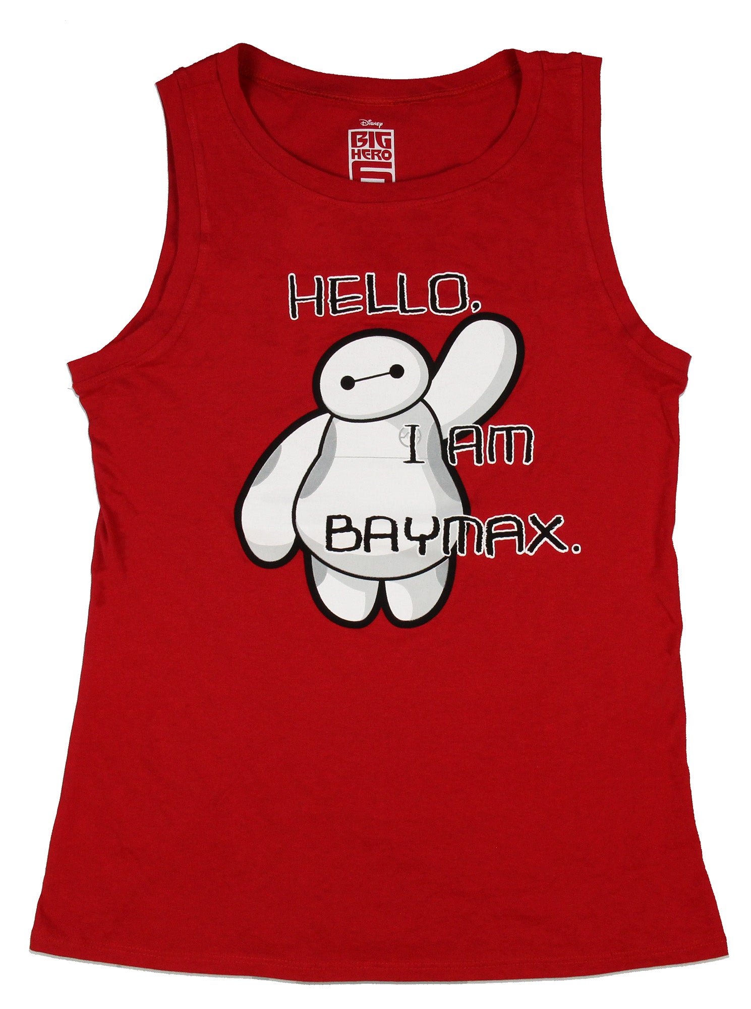 Disney Women's Juniors Big Hero 6 Hello I'm Baymax Muscle Tank Top
