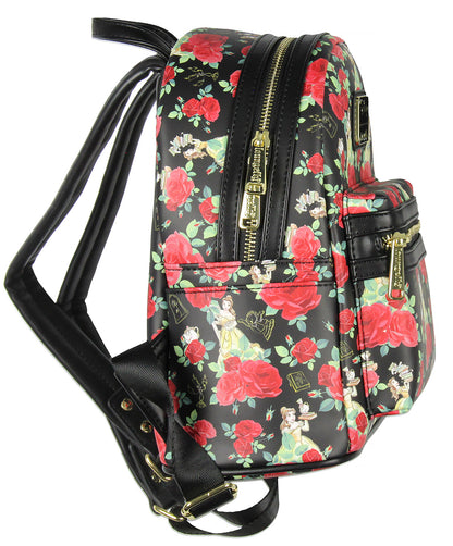 Loungefly Disney Beauty And The Beast Belle Roses Mini Backpack 10.5"