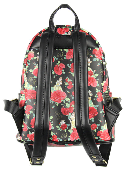 Loungefly Disney Beauty And The Beast Belle Roses Mini Backpack 10.5"