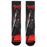 Berserk Guts Japanese Anime Sublimated All Over Print Crew Socks