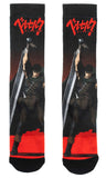 Berserk Guts Japanese Anime Sublimated All Over Print Crew Socks