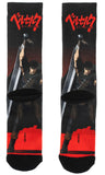 Berserk Guts Japanese Anime Sublimated All Over Print Crew Socks