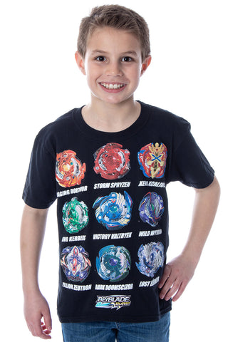 Beyblade Burst Boys' Spinner Tops T-Shirt (Small) Kids