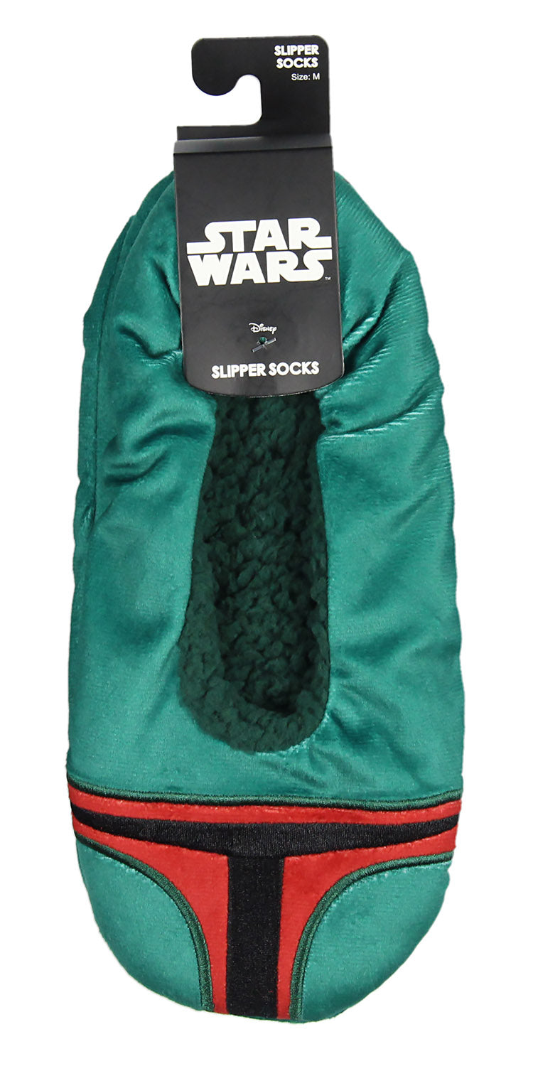 Star Wars Boba Fett Slippers Embroidered Helmet Slipper Socks No-Slip Sole