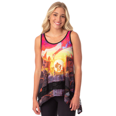 The Book Of Life Lace Accent Junior's Tank Top Shirt