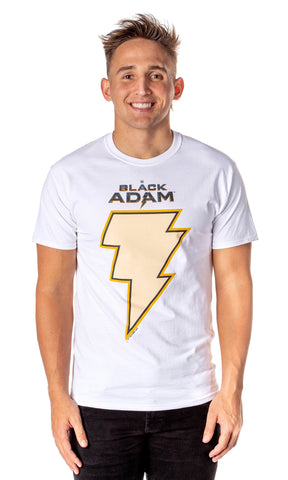 DC Comics Black Adam Mens' Yellow Lightning Bolt Marvel Nemesis T-Shirt