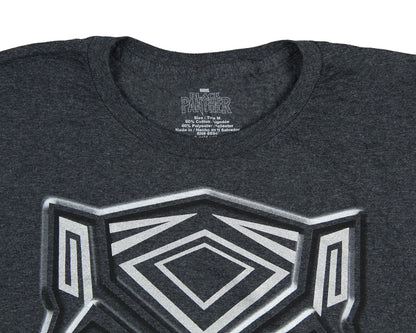 Black Panther Men's Silver Metallic Ink Tribal Logo Adult Superhero T-Shirt