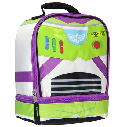 Toy Story Buzz Lightyear Dual Compartment Insulated Kids Lunch Bag Tote 10"