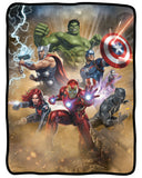 Marvel Avengers Defenders of Earth Blanket 46" X 60" Flannel Fleece Throw