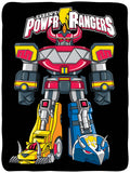 Power Rangers Megazord Blanket 46" X 60" Flannel Fleece Throw