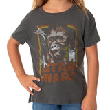 Star Wars Girls' Vintage Chewbacca Retro Characters Design Graphic T-Shirt
