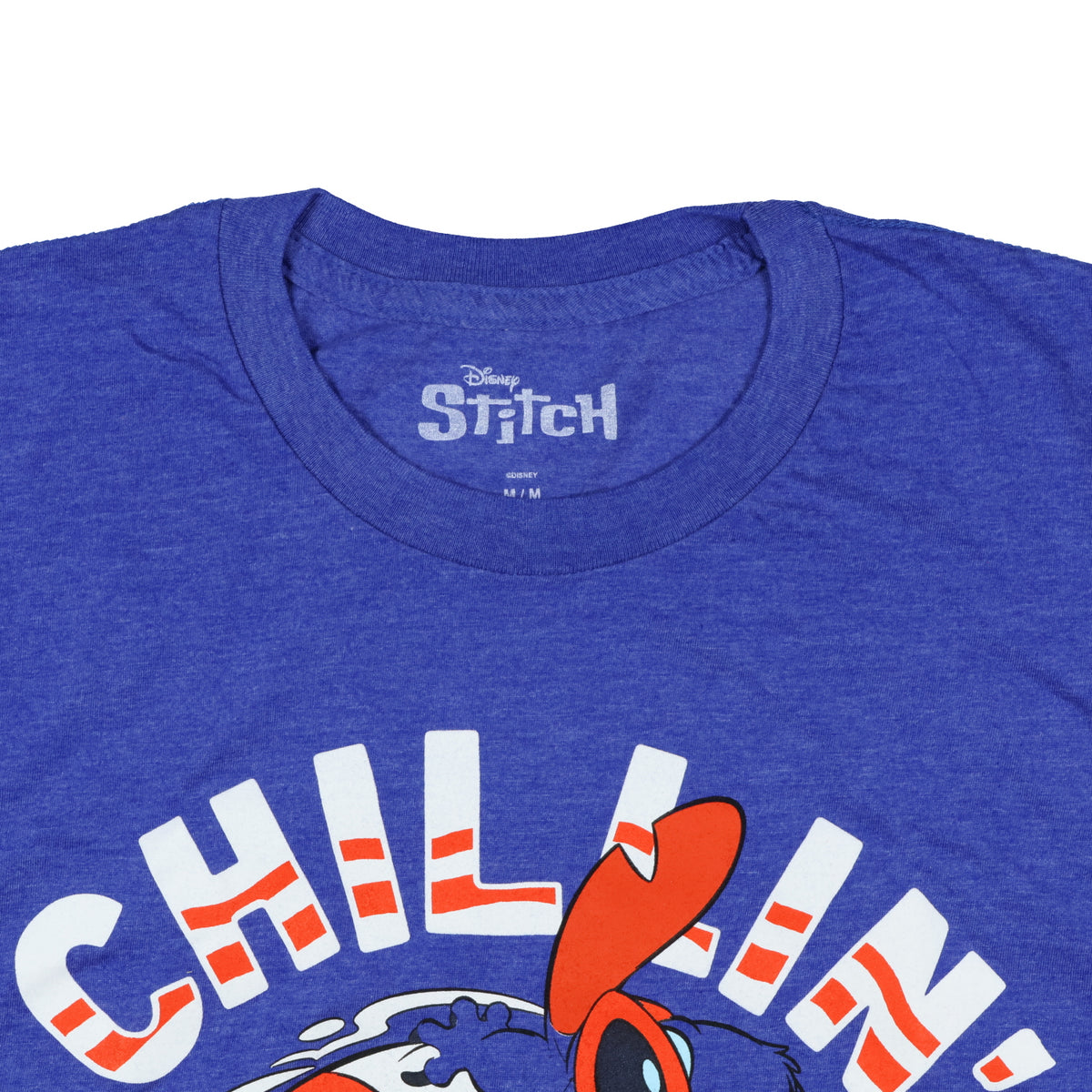 Disney Stitch T-Shirt Men's Chillin Swim Floatie Design Short Sleeve Tee