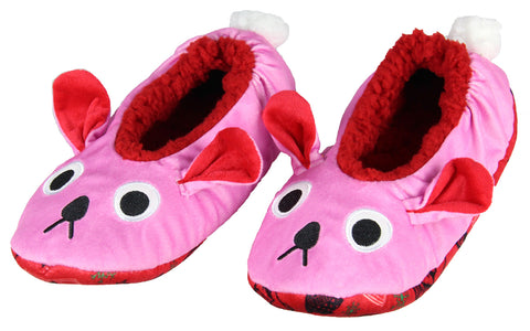 Stereotype Loaded Dekorative A Christmas Story Pink Bunny Slippers with No-Slip Sole For Women Men–  Seven Times Six