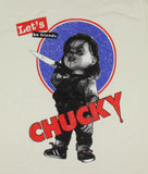 Child's Play Men's Chucky Let's Be Friends Graphic Print T-Shirt Adult