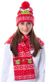 Dr. Seuss GRINCH Who Stole Christmas Knit Scarf & Pom Beanie Set