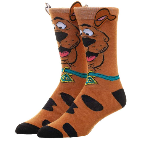 Scooby Doo Socks Men's Adult Crew Socks with Scooby Ears
