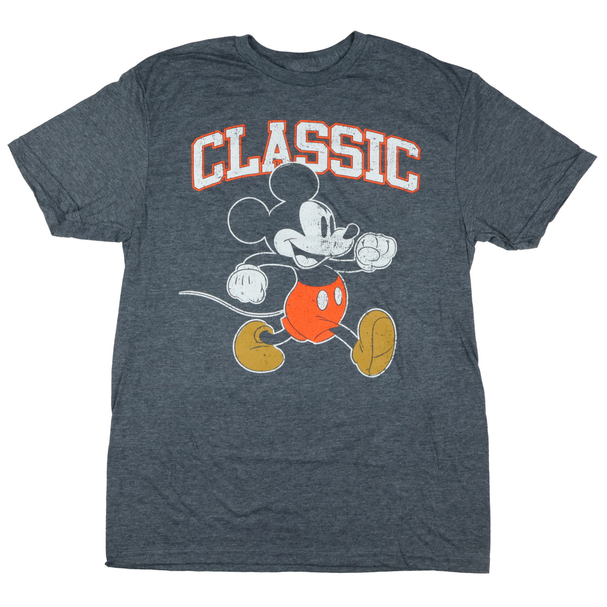 Disney T-Shirt Men's Classic Mickey Mouse Distressed Adult Shirt