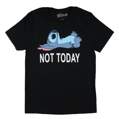 Disney Lilo & Stitch Men's Stitch Lying On His Back Not Today Graphic T-Shirt Adult