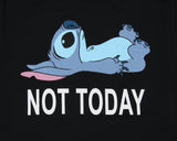 Disney Lilo & Stitch Men's Stitch Lying On His Back Not Today Graphic T-Shirt Adult