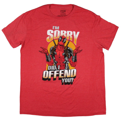 Marvel Men's Deadpool I'm Sorry Did I Offend You Adult Short Sleeve T-Shirt (3XL