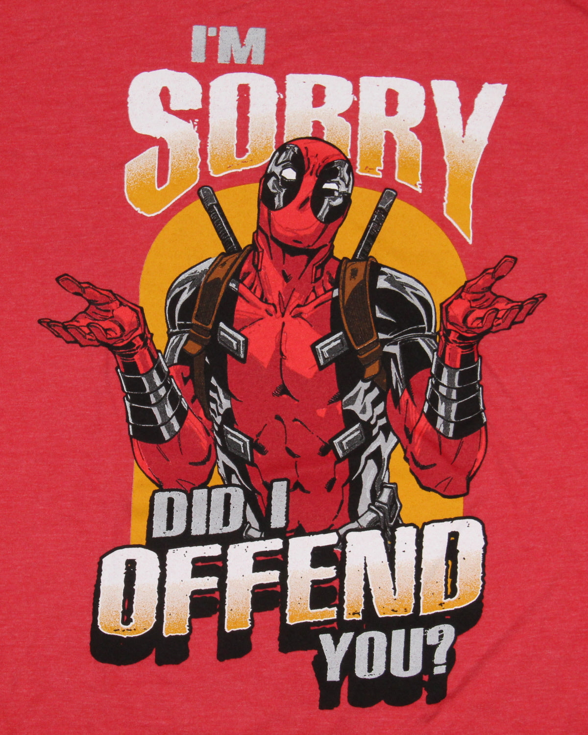 Marvel Men's Deadpool I'm Sorry Did I Offend You Adult Short Sleeve T-Shirt (3XL