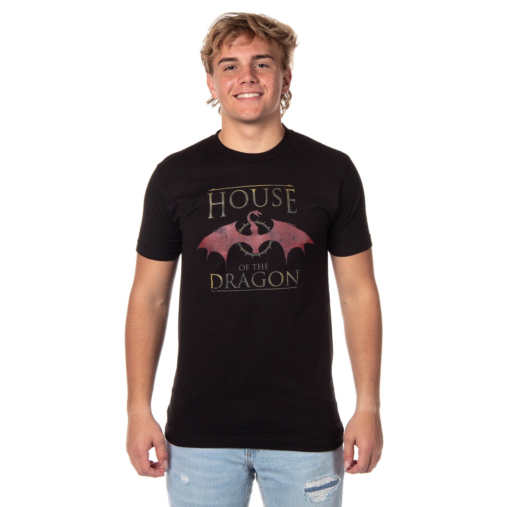 Game of Thrones Mens' House Of The Dragon Original Series Logo T-Shirt Adult