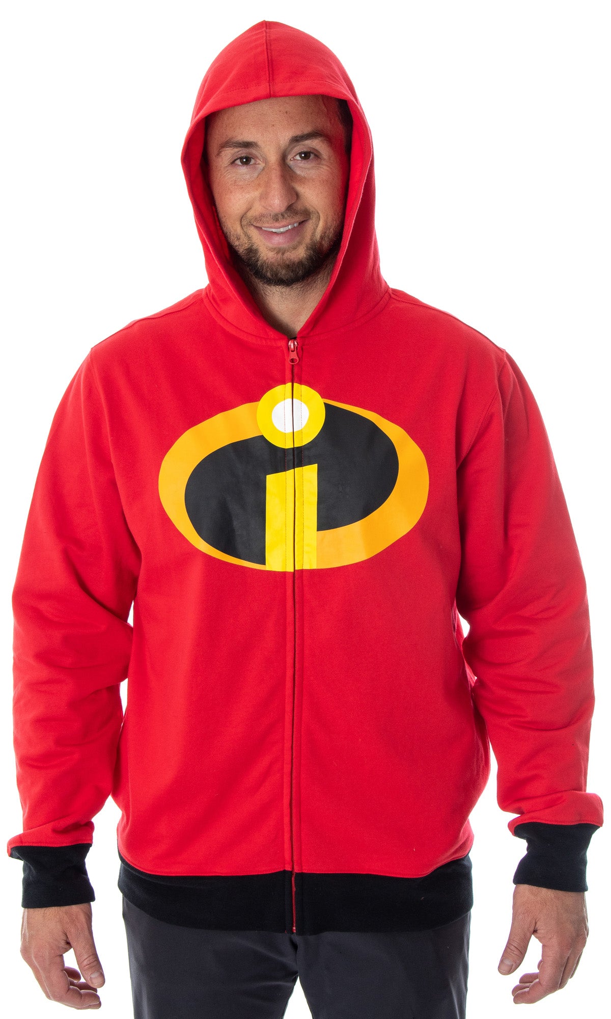 The Incredibles Disney Logo Adult Costume Zip Up Hoodie (XX-Large)