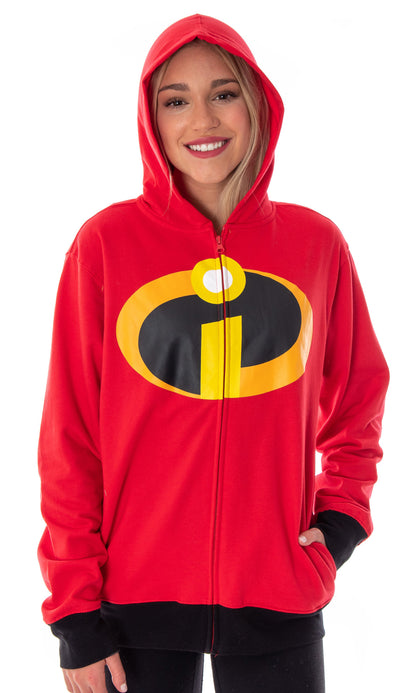 The Incredibles Disney Logo Adult Costume Zip Up Hoodie (XX-Large)
