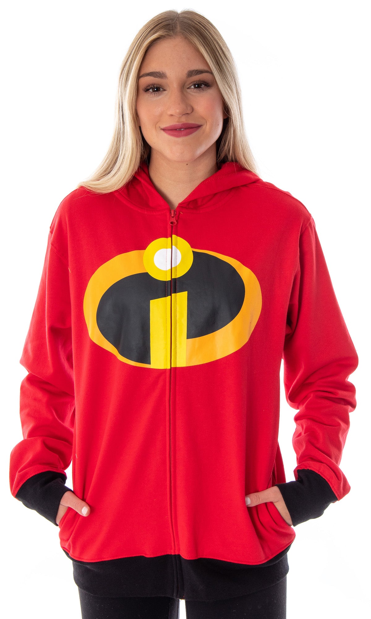 The Incredibles Disney Logo Adult Costume Zip Up Hoodie (XX-Large)