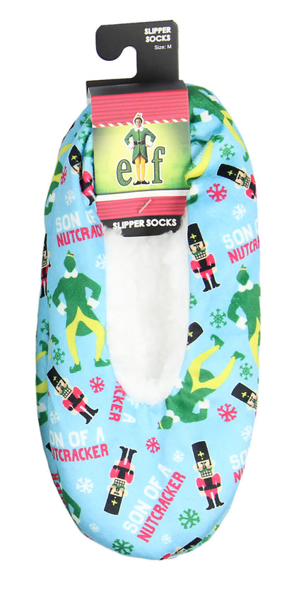 Elf Slippers Son Of A Nutcracker Buddy The Elf Slipper Socks No-Slip Sole