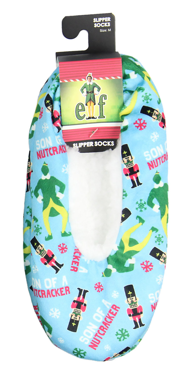 Elf Slippers Son Of A Nutcracker Buddy The Elf Slipper Socks No-Slip Sole