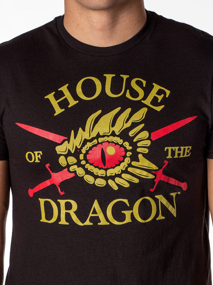 Game of Thrones Mens' House Of The Dragon Sword And Dragon Eye T-Shirt