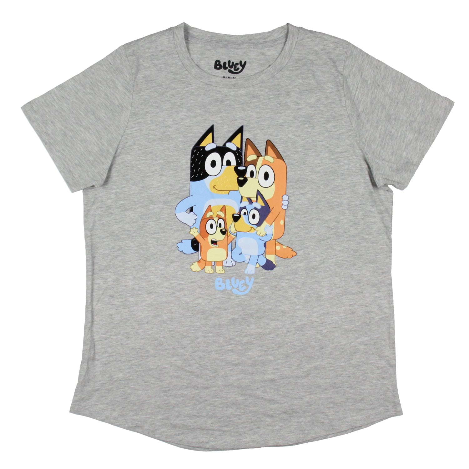 Bluey Women's Family Photo Character Design Short Sleeve T-Shirt
