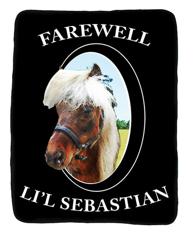 Parks And Recreation Farewell Li'l Sebastian Fleece Throw Blanket