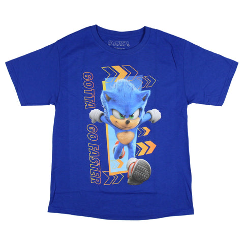 Sonic The Hedgehog Boys' Sonic Running Gotta Go Faster Youth T-Shirt