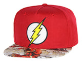 DC Comics Flash Hat - Embroidered Logo Photovivid Bill Youth Snapback Cap