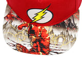 DC Comics Flash Hat - Embroidered Logo Photovivid Bill Youth Snapback Cap