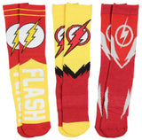 DC Comics The Flash Superhero Logo Athletic Crew Socks 3 Pair Pack