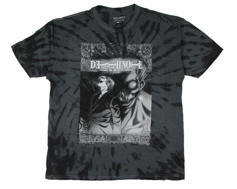 Death Note Men's Ryuk and Light Metallic Foil Tie-Dye T-Shirt