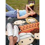 Friends TV Show Chibi Characters Micro Raschel Throw Blanket 46"x60"