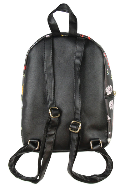 Friends TV Show Allover Toss Print Faux Saffiano Leather Mini Backpack Bag 11"