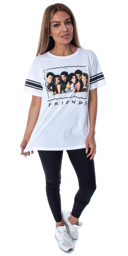 Friends TV Show Merchandise Mens Milkshakes Varsity Football T-Shirt Adult