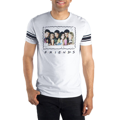 Friends TV Show Merchandise Mens Milkshakes Varsity Football T-Shirt Adult
