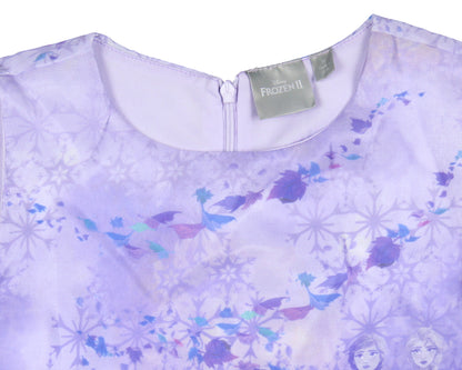 Disney Frozen 2 Girls Elsa and Anna Lavender Kids Sleeveless Dress