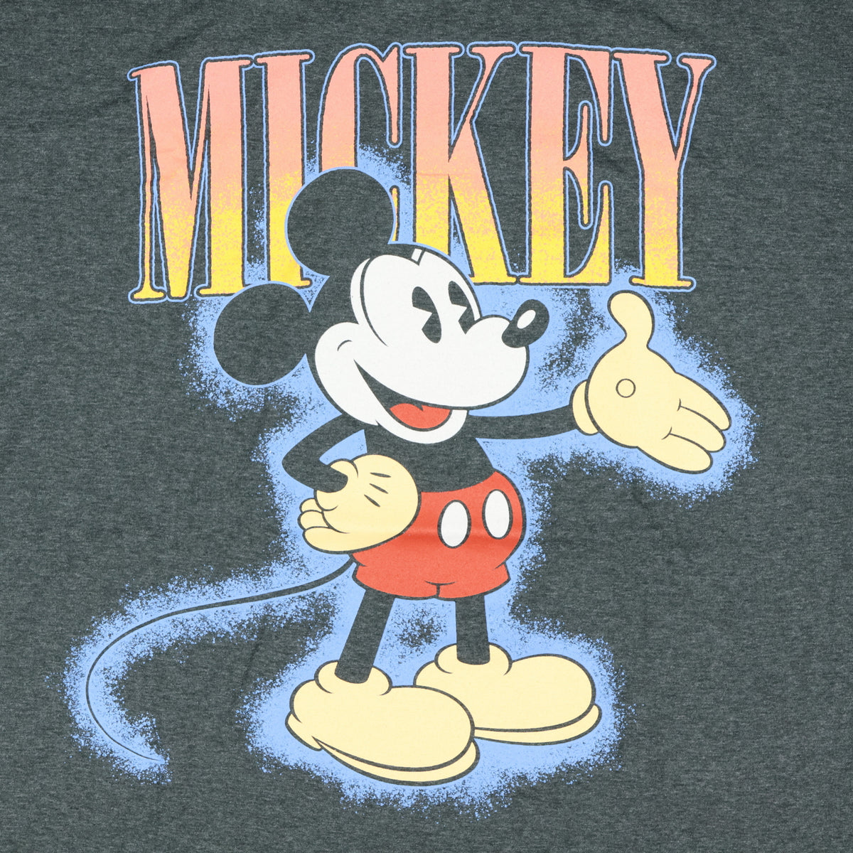 Disney Mickey Mouse T-Shirt Men's Outstretched Hand Glow-Out Tee